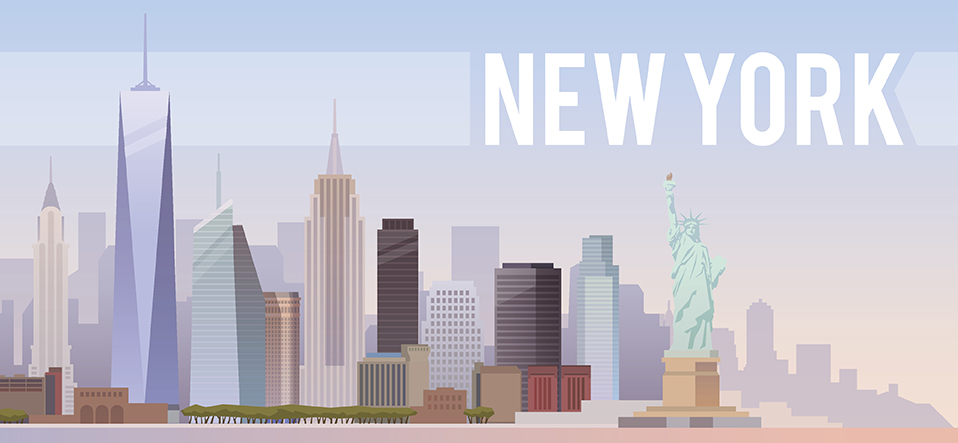 New York. Vector banners.