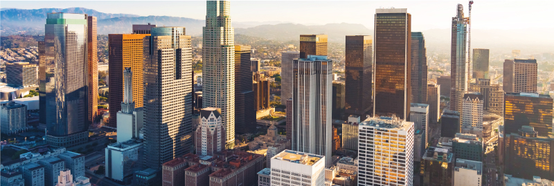 Mid-day Los Angeles city scape