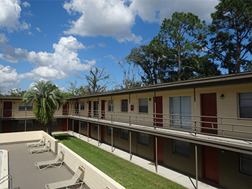 Exterior of the Forest Apartments