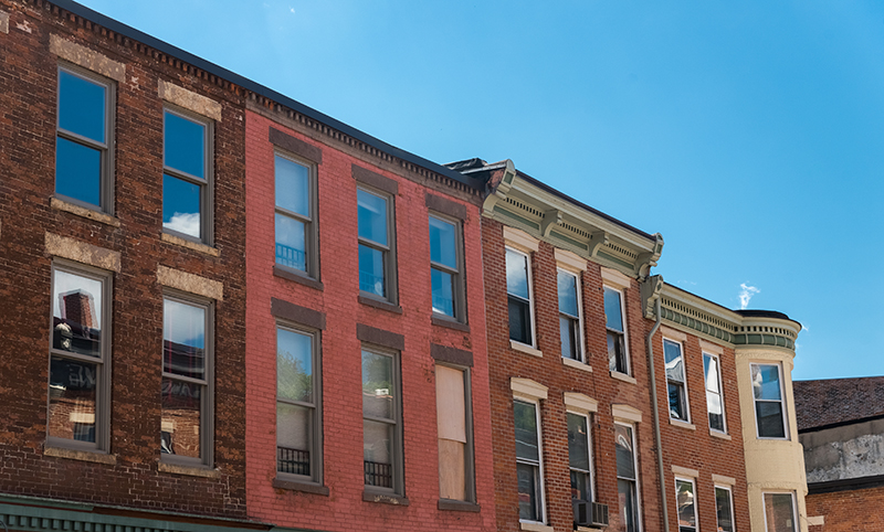 Exterior of multifamily apartments