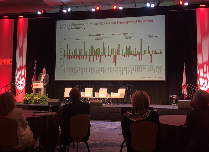 Dowell Myers, USC Price Professor of Policy, Planning and Demography, presented his findings on apartment filtering at the 2020 NMHC Annual Meeting in Orlando, FL.