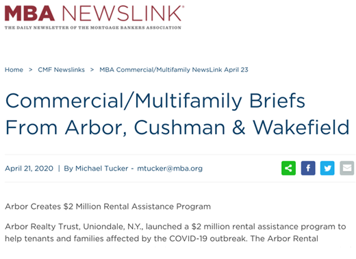 Commercial and Multifamily Briefs From Arbor and Cushman and Wakefield