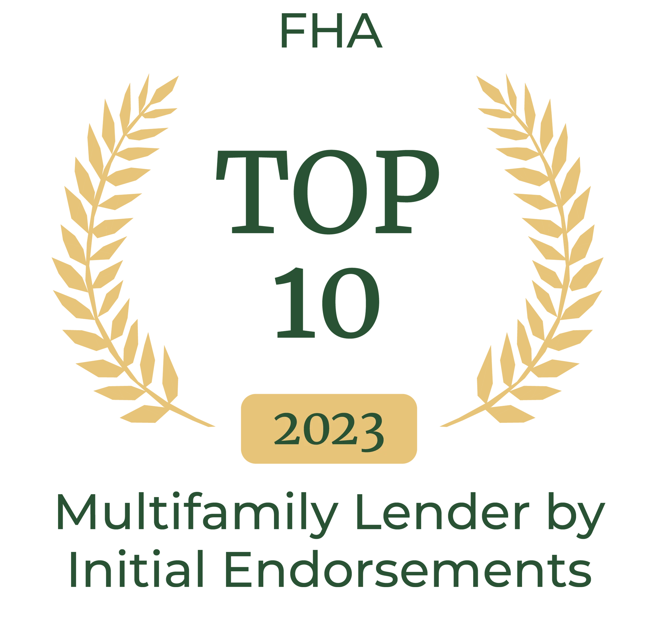 Top 10 FHA Multifamily Lender by Initial Endorsements